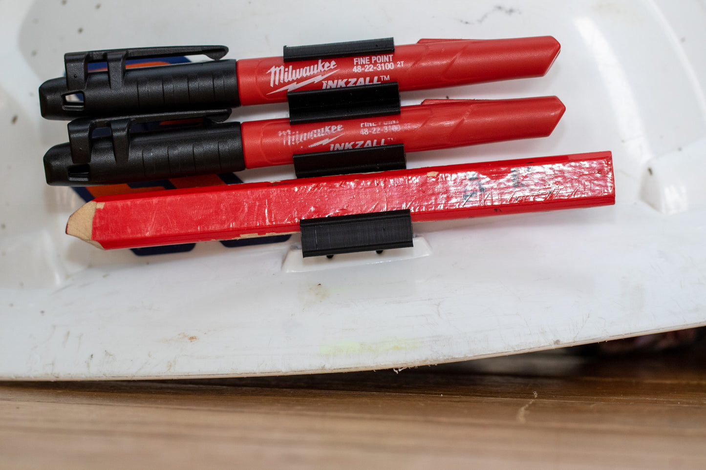 Custom Hardhat Pencil and Milwaukee Inkzall Marker holder