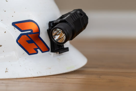 Adjustable Picatinny Rail Hardhat Side Clip (Flashlight/GoPro)