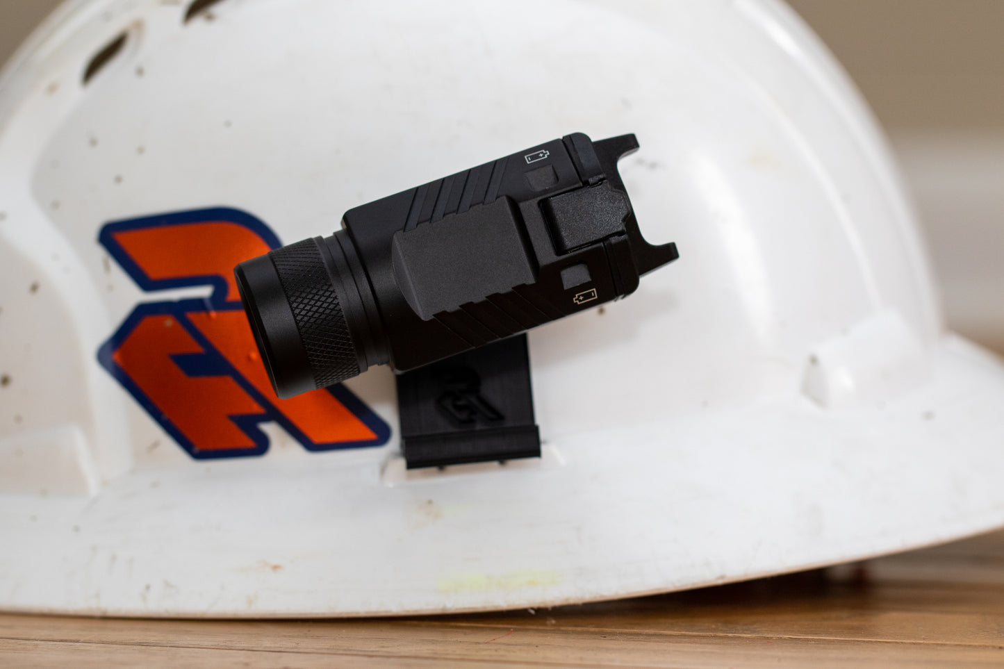 Adjustable Picatinny Rail Hardhat Side Clip (Flashlight/GoPro)
