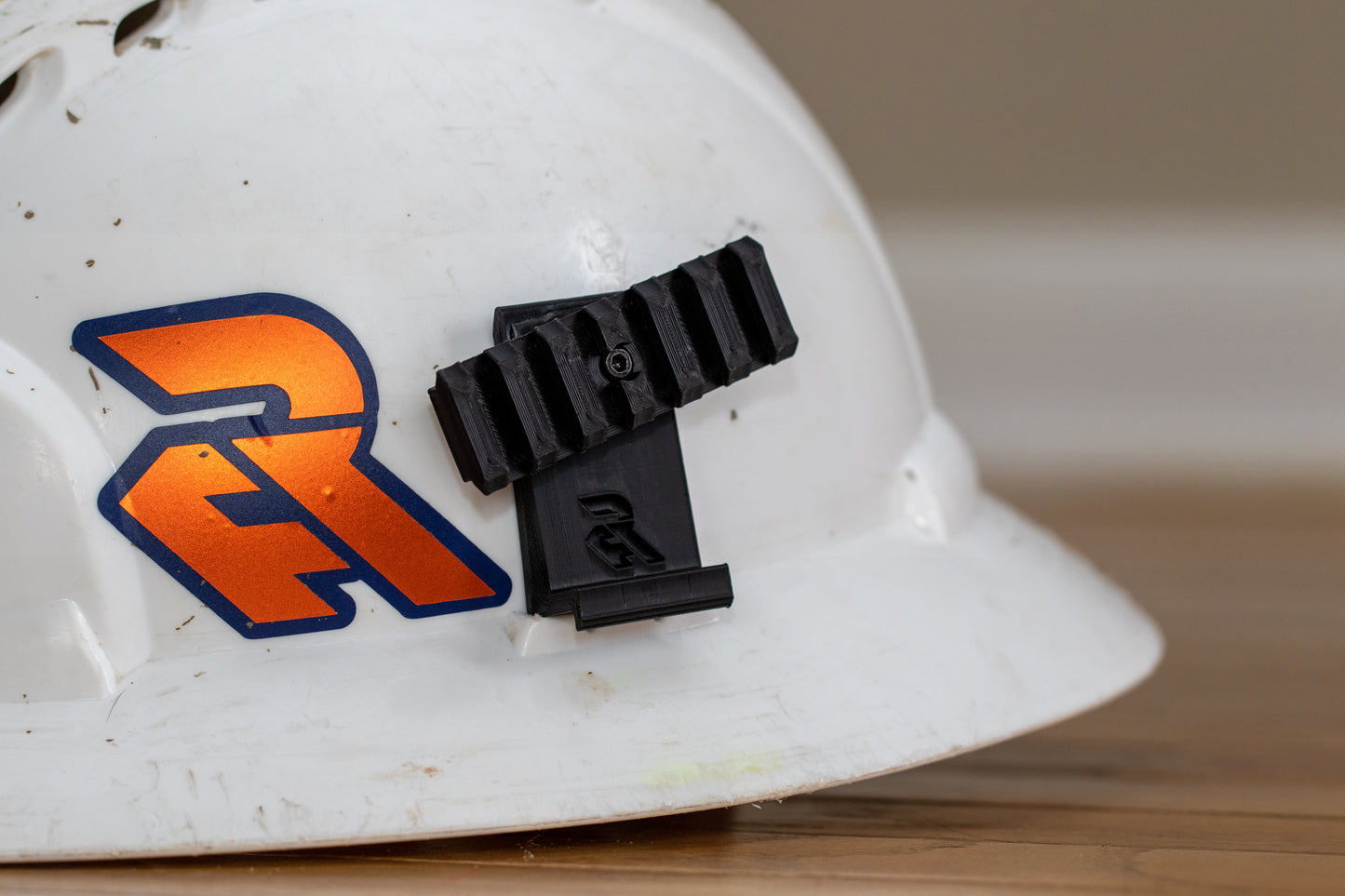 Adjustable Picatinny Rail Hardhat Side Clip (Flashlight/GoPro)