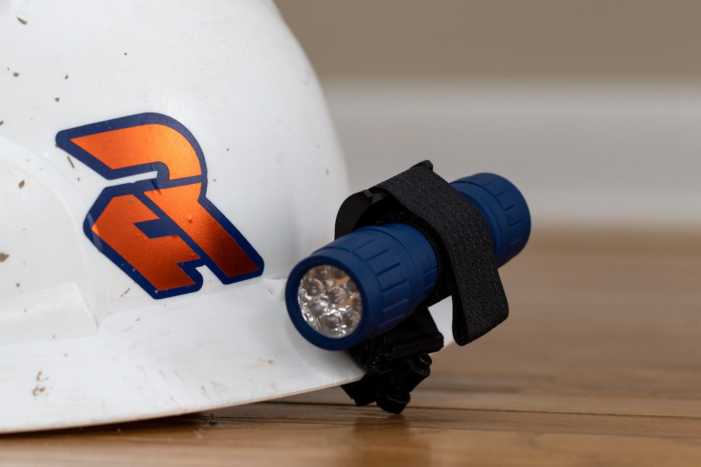Custom Hardhat Flashlight Holder (Fits Any Hardhat, Brim Attachment)