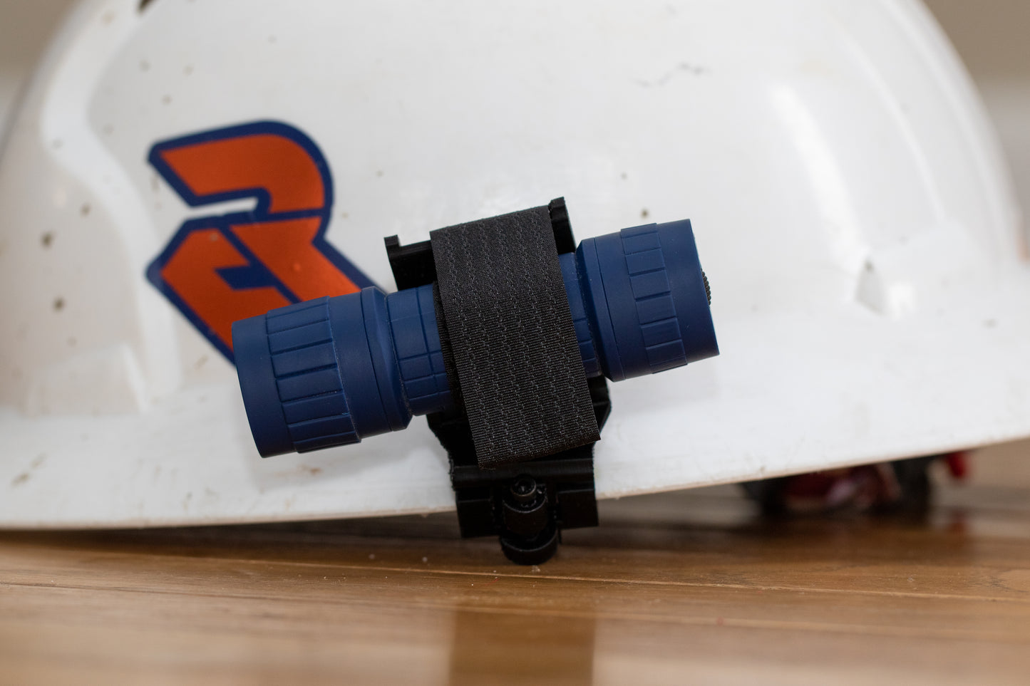 Custom Hardhat Flashlight Holder (Fits Any Hardhat, Brim Attachment)