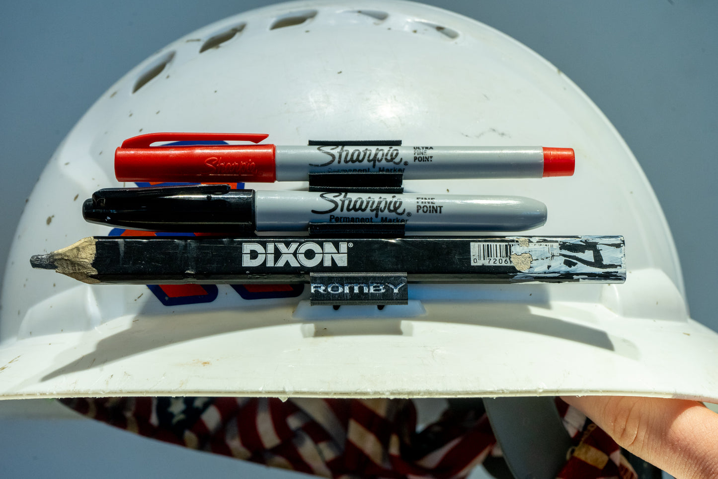 Custom Hardhat Pencil and Marker holder