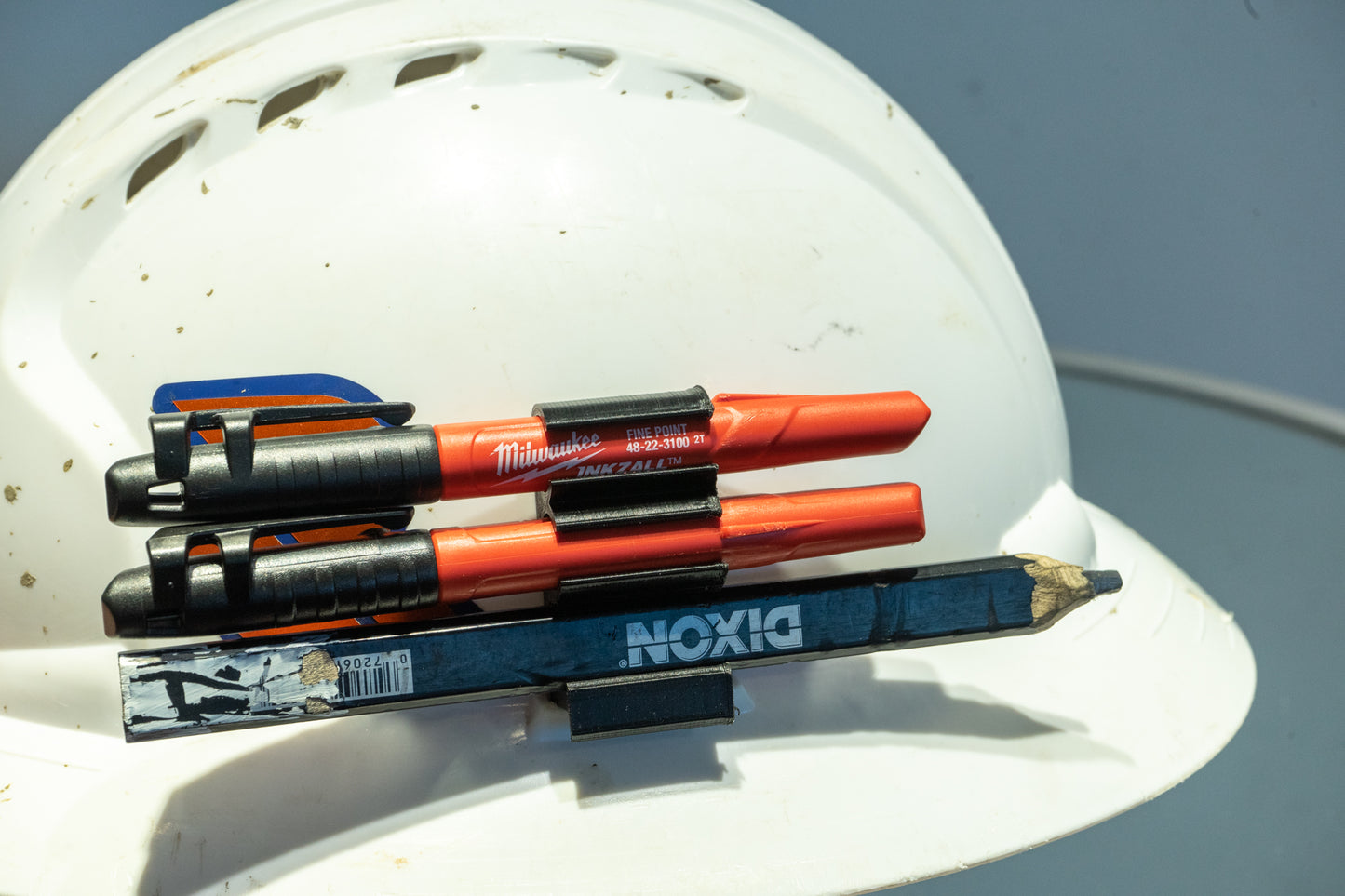 Custom Hardhat Pencil and Milwaukee Inkzall Marker holder