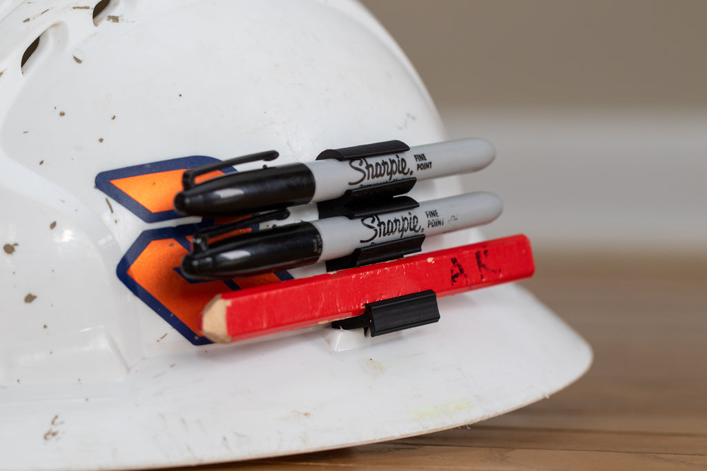 Custom Hardhat Pencil and Marker holder