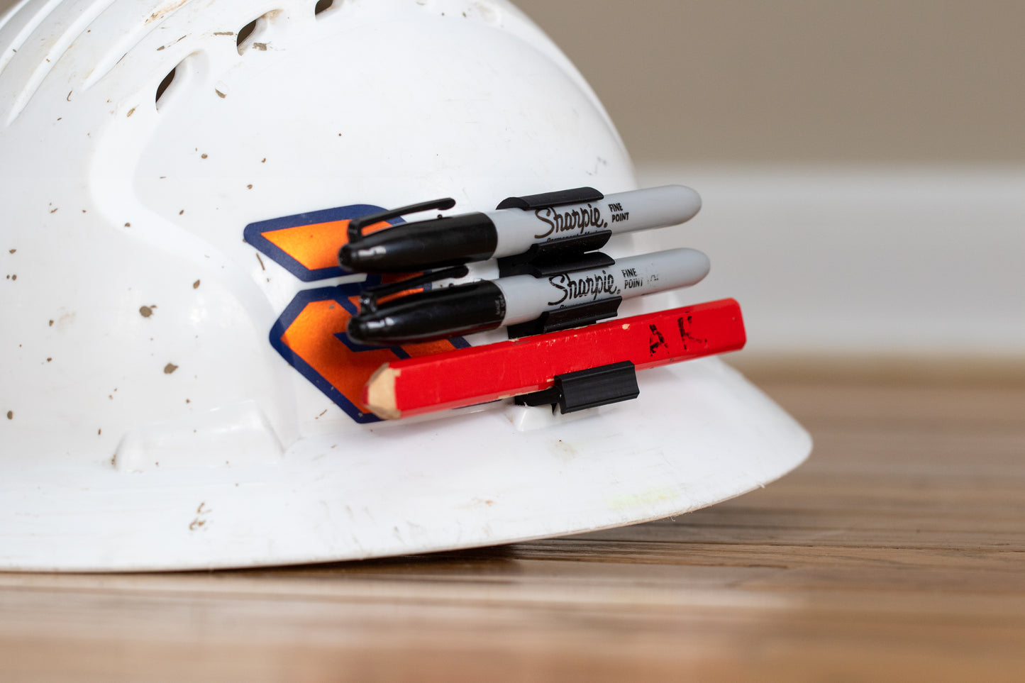 Custom Hardhat Pencil and Marker holder