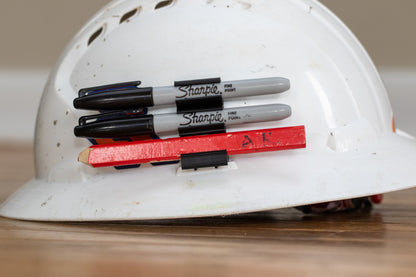 Custom Hardhat Pencil and Marker holder