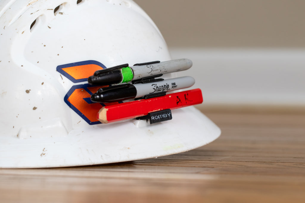 Custom Hardhat Pencil and Marker holder