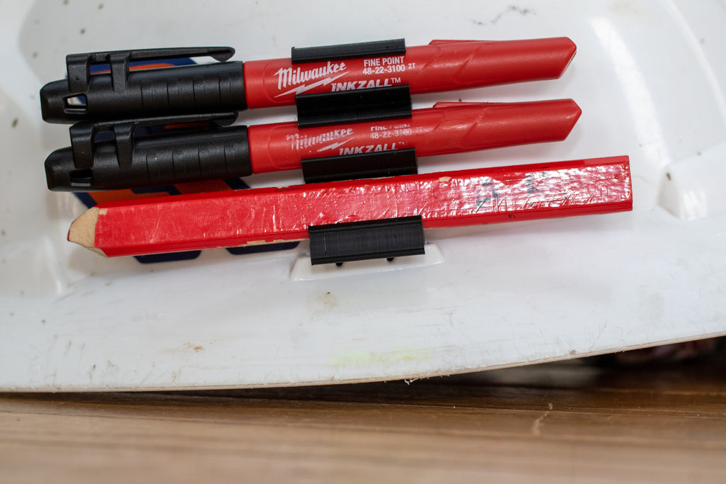 Custom Hardhat Pencil and Milwaukee Inkzall Marker holder