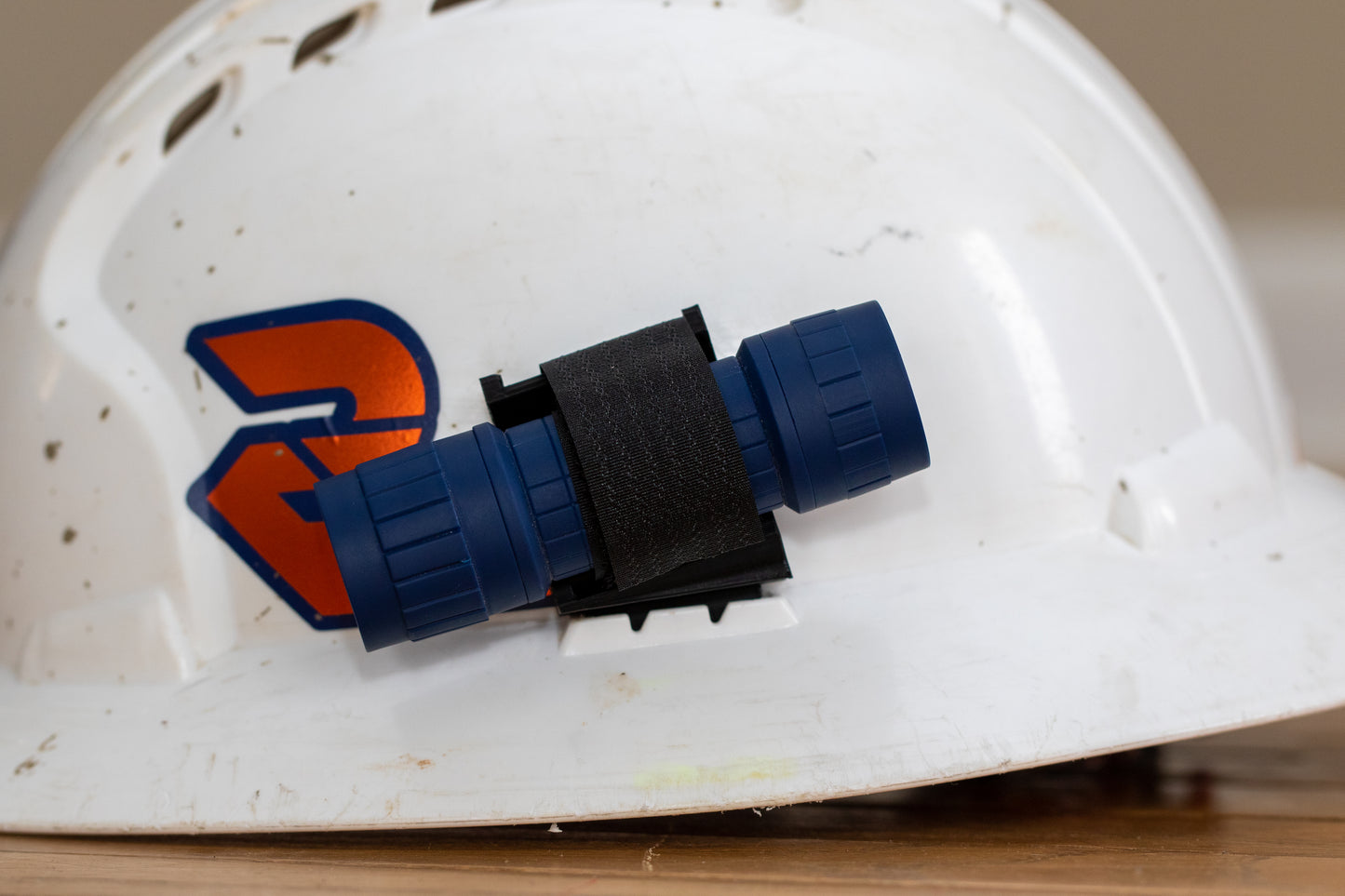 Custom Hardhat Flash Light Holder