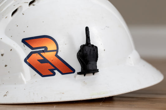 Middle Finger Hardhat Slot Accessory