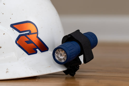 Custom Hardhat Flashlight Holder (Fits Any Hardhat, Brim Attachment)