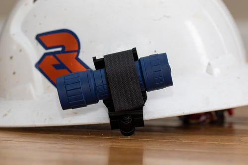 Custom Hardhat Flashlight Holder (Fits Any Hardhat, Brim Attachment)