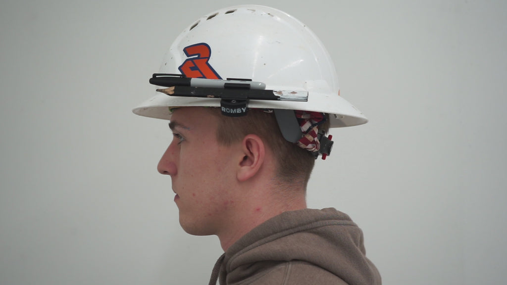 Hardhat/ Hat Pencil and Milwaukee Inkzall Marker holder (Fits Any Hardhat, Brim Attachment)