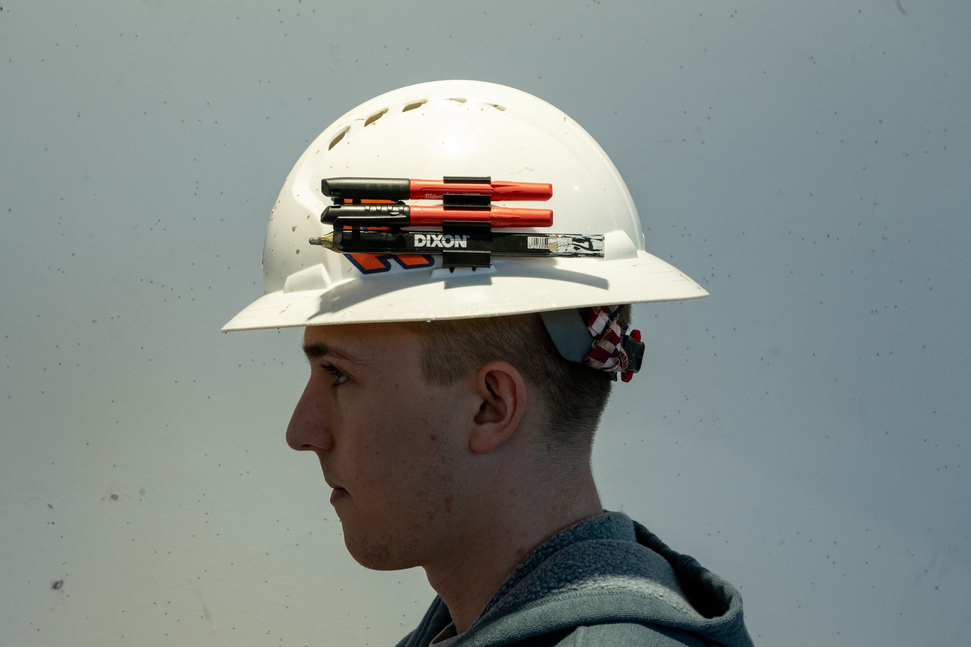 Custom Hardhat Pencil and Milwaukee Inkzall Marker holder